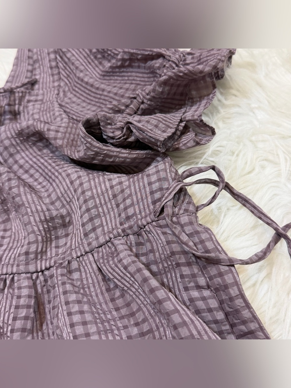 Madewell Square-Neck Tiered Midi Dress in Textured Seersucker - Picture 9 of 16
